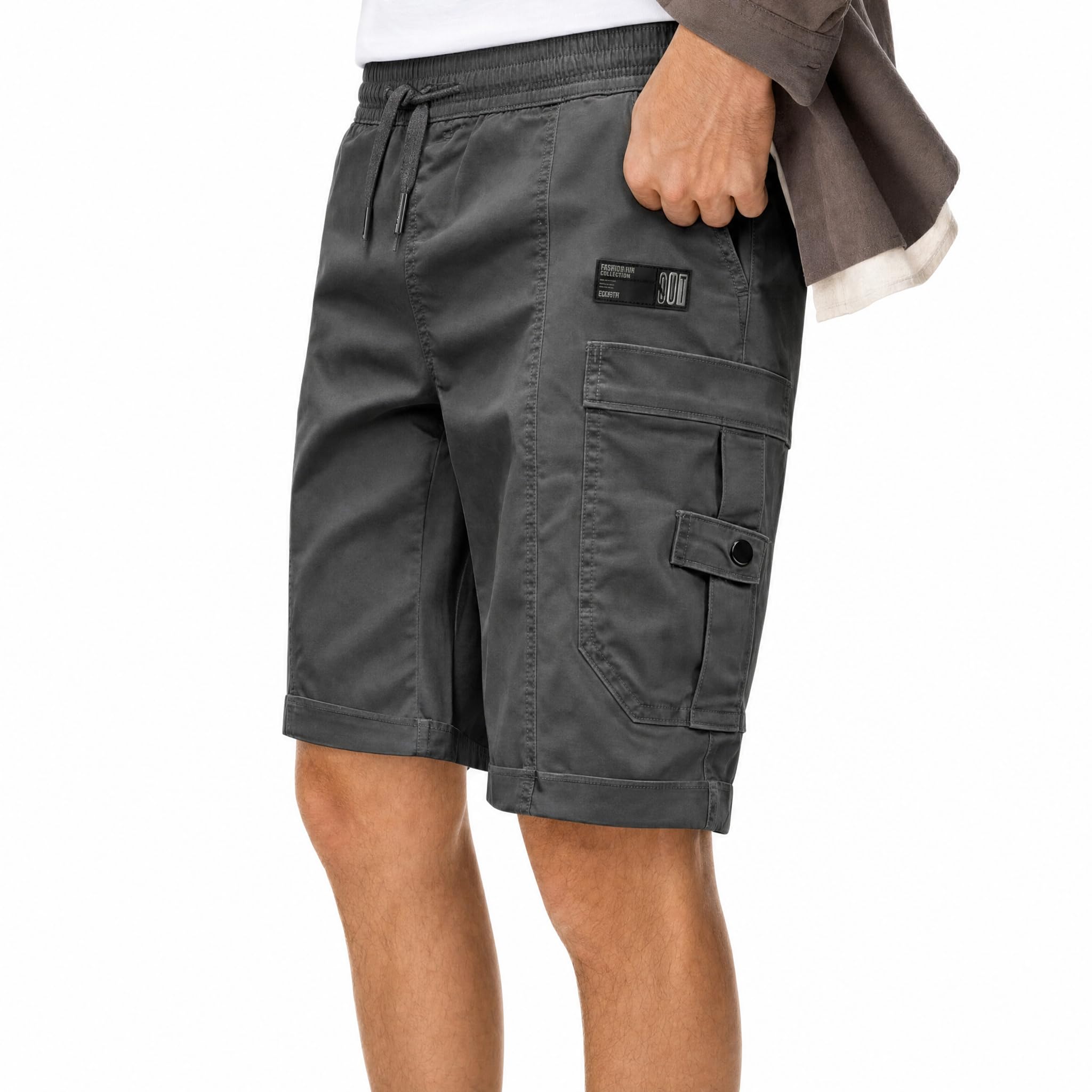 lymio Men Shorts | Men's Cargo Shorts | Regular Fit Casual Wear Short Pant for Men | Multi-Pocket Lightweight Cotton | Summer & Adventure Ready (New-Short-09-12)-picture-16