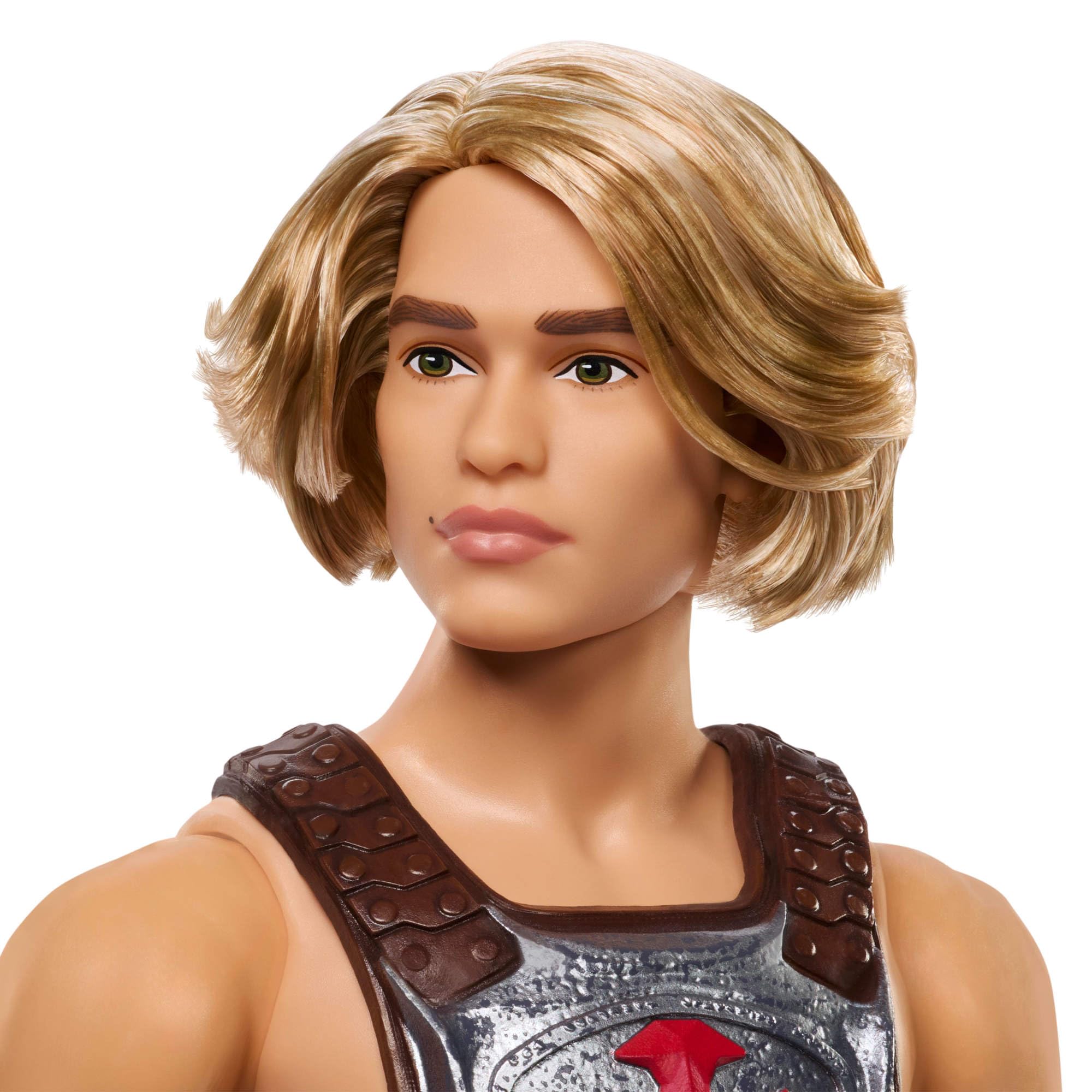 Barbie Signature Ken He-Man Muñeco Coleccionable con arnés de Batalla, Espada, Soporte para el Juguete y Embalaje Expositor, temática de la película de Motu, JJY03
