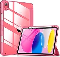 Vista 18 de VIKESI Funda para iPad de 10ª generación 2022, funda de 10.9 pulgadas con parte trasera transparente transparente y cubierta de marco de TPU a