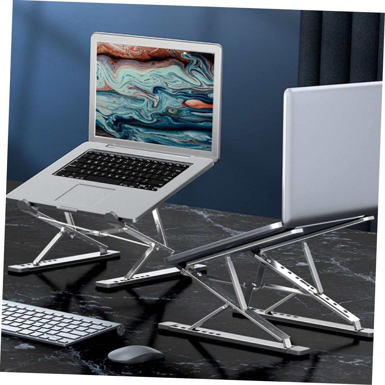 Soporte Portátil para Ordenador Base de Aluminio para Disipación de Soporte Plegable y Resistente para Laptops Compatible con Macbook y