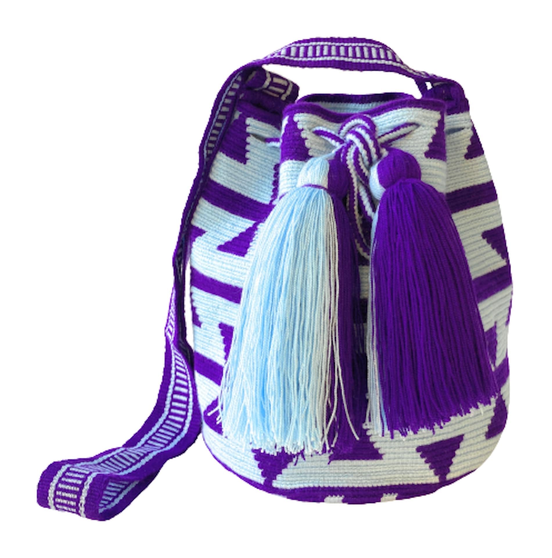 GenericOriginal Wayuu Mochila Bag For Women, Colombian boho bags, Handmade With Big Nice-Looking Tassels