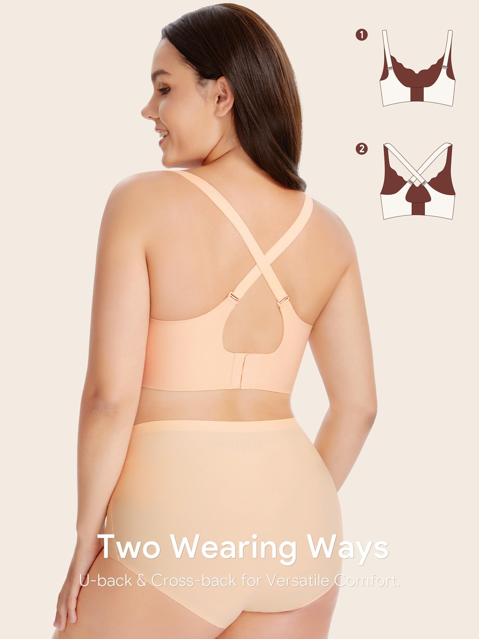 HBselect Schwangerschafts Still BH Nahtloser BH ohne Bügel Still-Bustier Seidig Nursing Bra Stillen und Schlaf Ohne Bügel für Damen