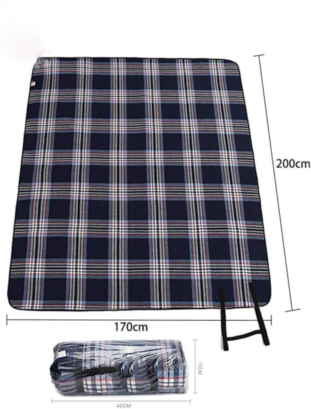 Classic Gingham Picnic & Outdoor Blanket Picnic Mat | Beach Coperte |Coperta da Viaggio in Campeggio Pieghevole | Tappetino Portatile Portatile |Picnic Pack.