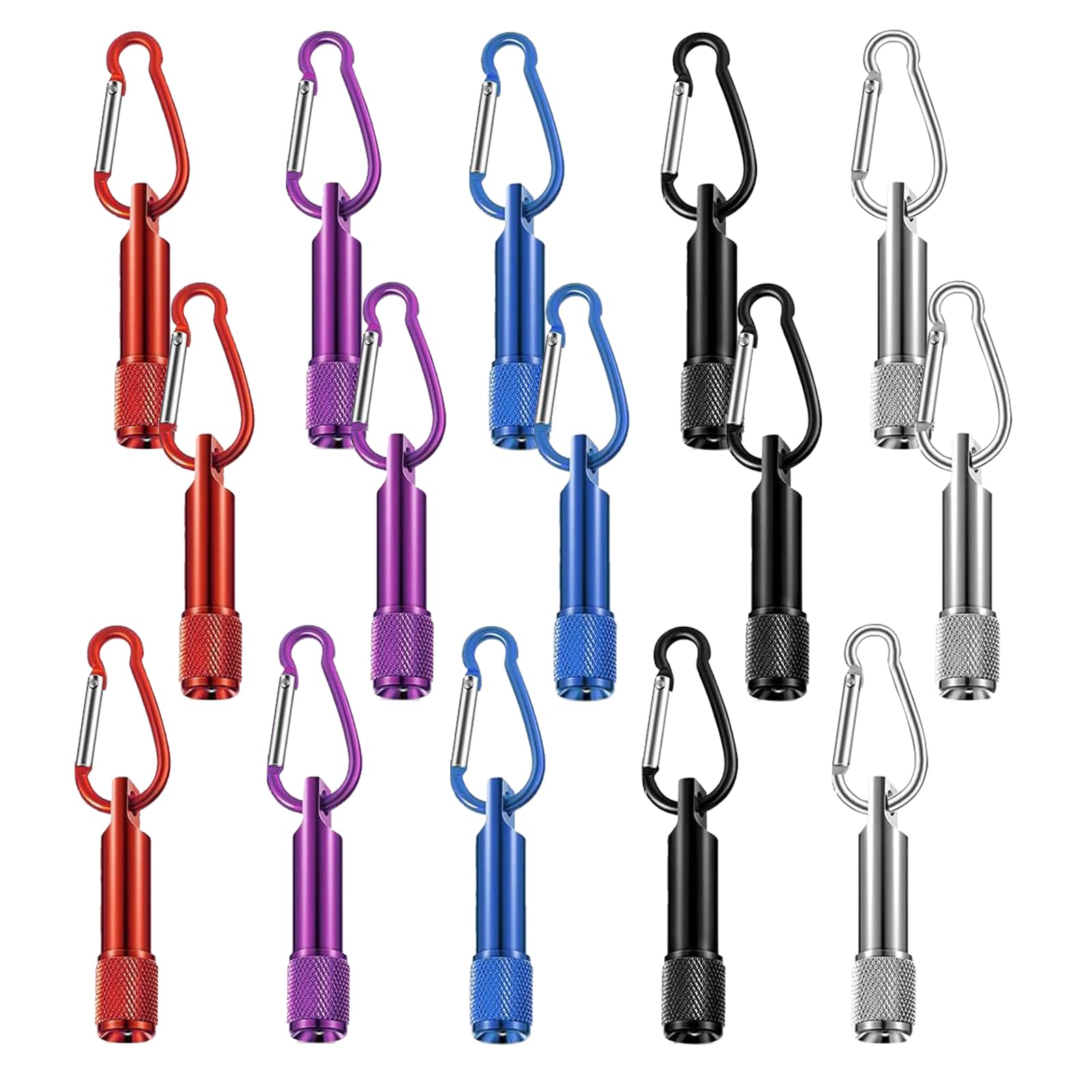 8x Mini LED Taschenlampen Als Schlüsselanhänger - Bunte Kinder-Taschenlampen Für Outdoor