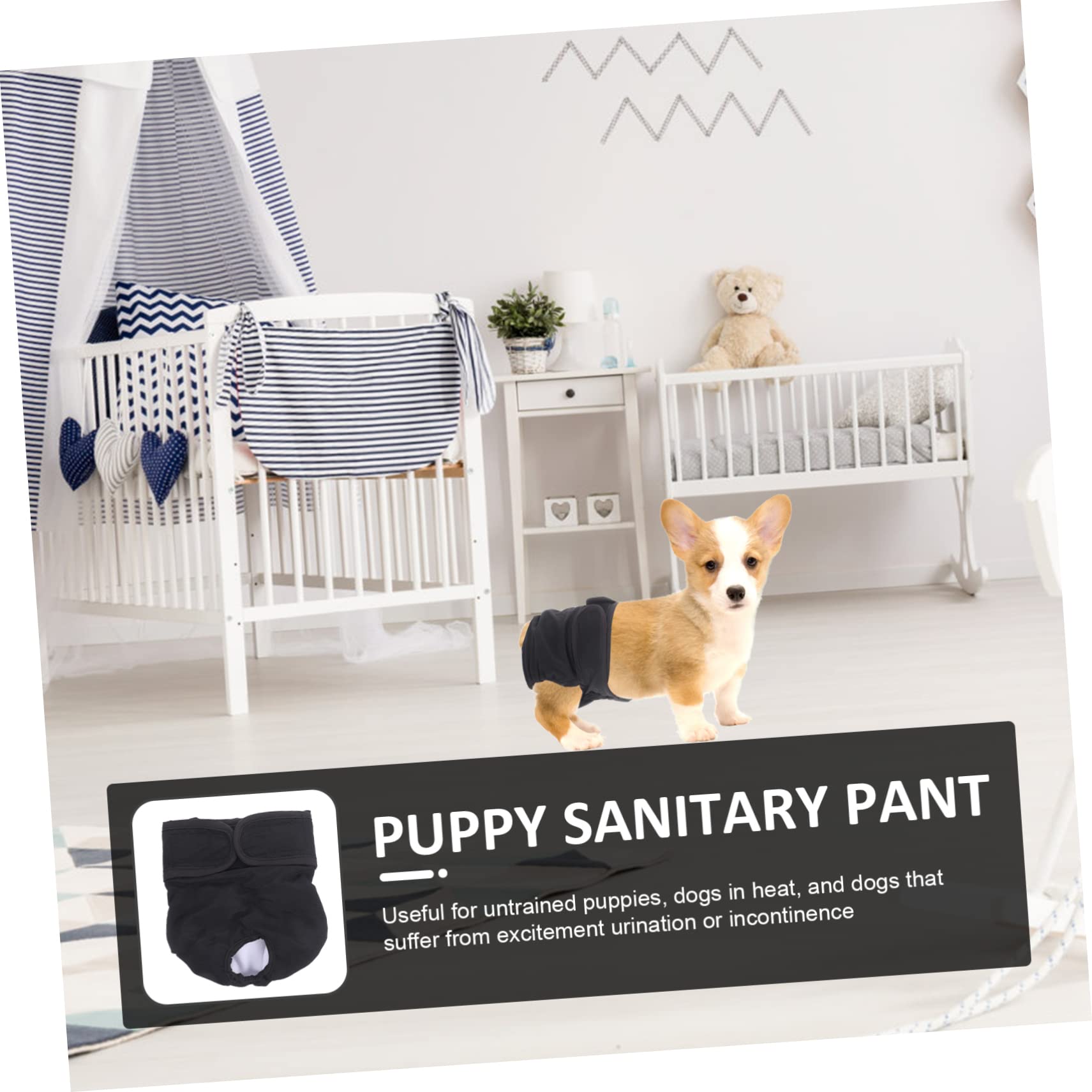 BESPORTBLE 4piezas Pantalones De Protección para Perros Pañal Sanitario Reutilizable para Perros Machos y Hembras Mascotas Celo