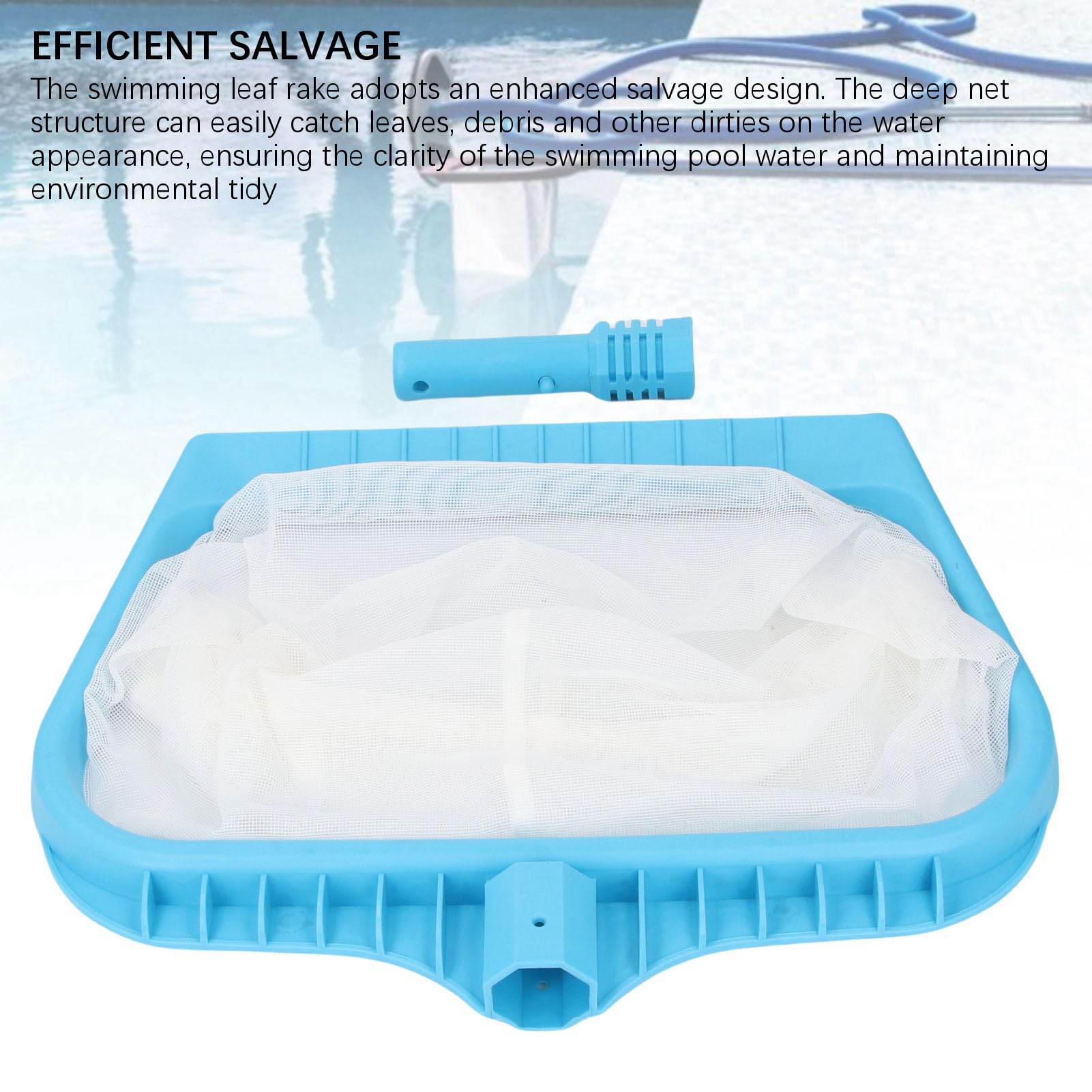 Ausla Épuisette de Piscine Robuste à Profonde avec Cadre renforcé et Filet Remplaçable pour Piscines Hors Sol, Enterrées et étangs