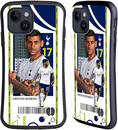 Head Case Designs Officially Licensed Tottenham Hotspur F.C. Cristian Romero 202223 First Team Hybrid Case Compatible with Apple iPhone 15
