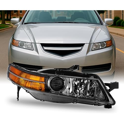 AKKON - Fit 2004 2005 2006 Acura TL [HID|Xenon] Projector Headlight Headlamp OE Style Passenger Right Side Black Housing Direct Replacement