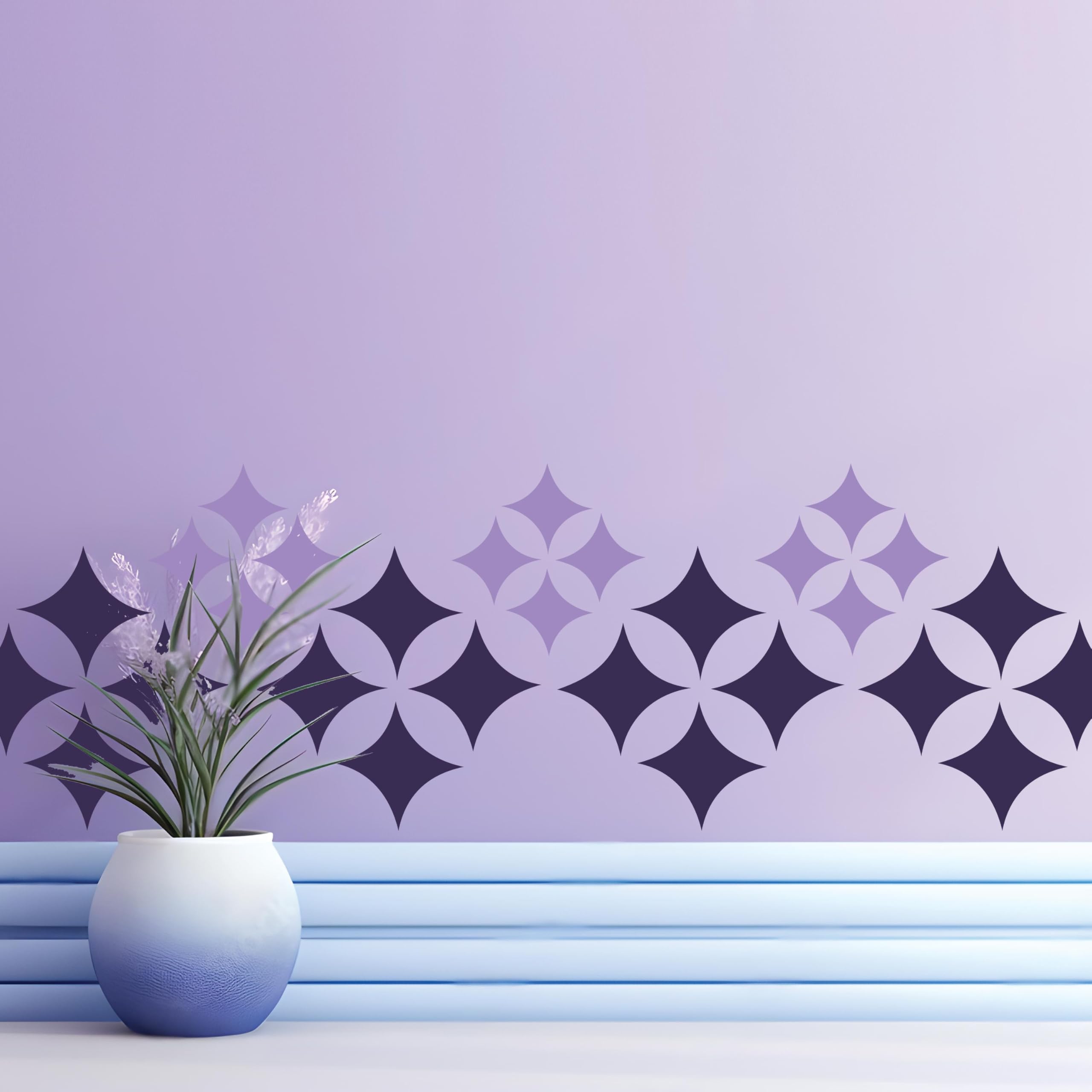 StenCart Star Effect Pack of 2 Stencil for Wall Painting Home DIY Reusable Wall Stencil Design for Wall Decoration (16-inch x 24 inch) - Combo of 2 (B0CVHGVVL8) Amazon Price History, Amazon Price Tracker