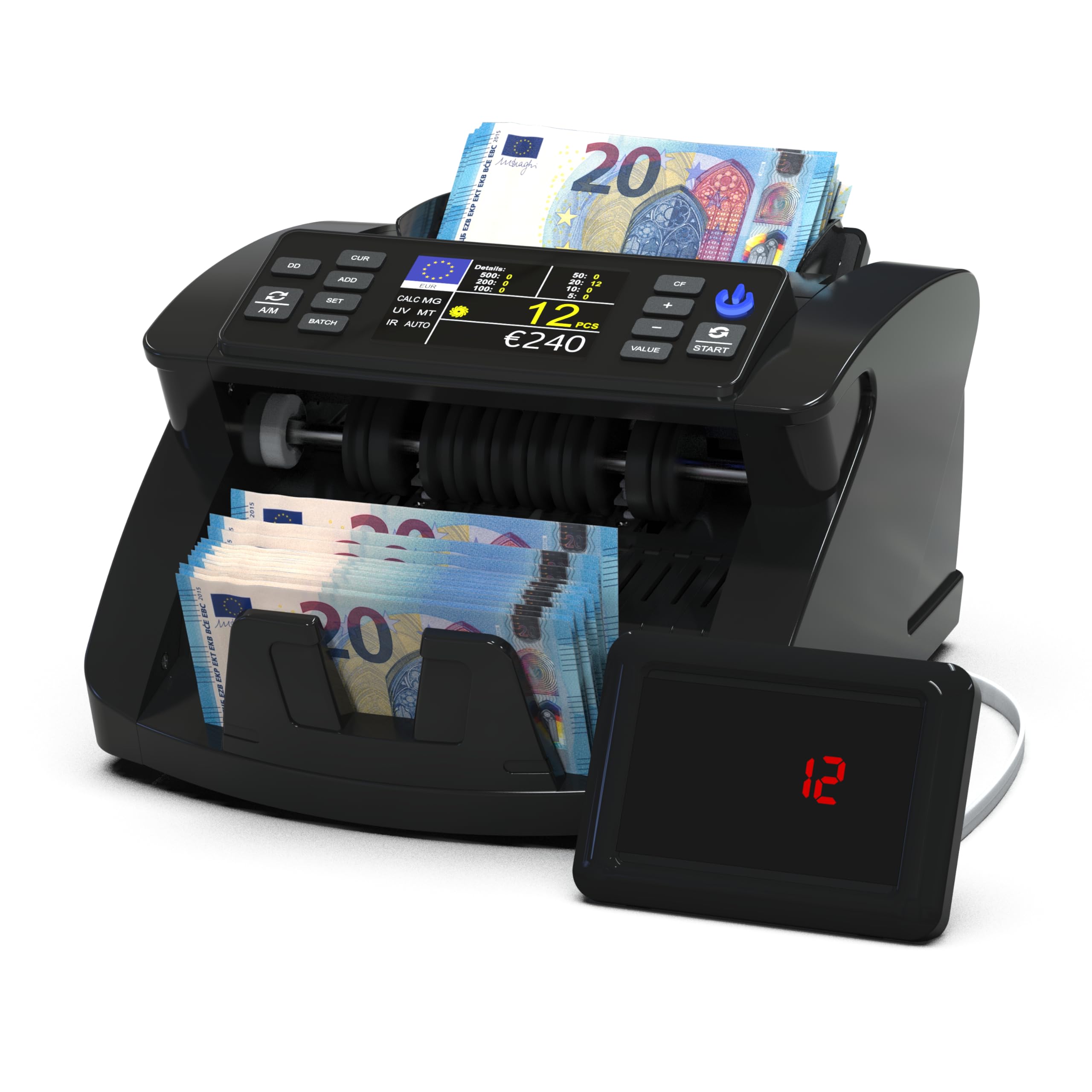 Contabanconote Detectalia V10 Con Rilevamento UV/MG/IR/MT/DD – Fino A 1000 Banconote/minuto