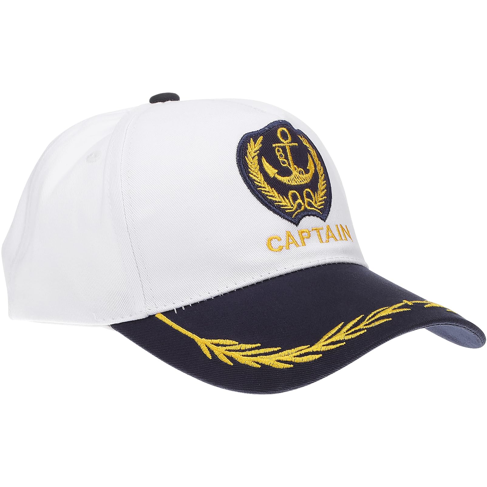 Angoily Captain Hat Baseball Cap, Captain's Hat Adjustable Marine Hat Men's Sailor Nautical Cap Women Men Adult Sailor Hat Costume Accessory