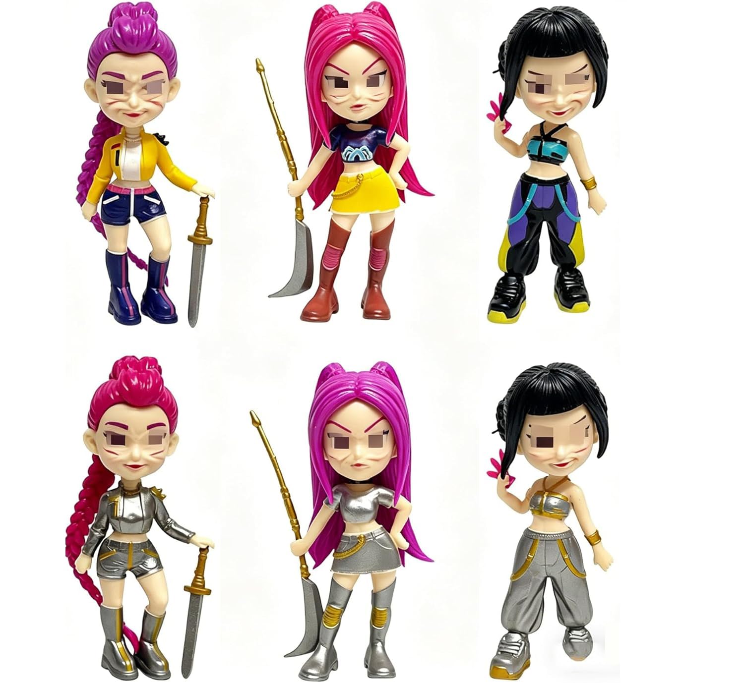 HDAKDDHG 6 Pcs K-p0p D-em0n Hunters Figures,Cute Dolls Figures Funny Collectible Toy Model Figure Set Anime Merch Statue for Fans Christmas Birthday Desktop Gifts