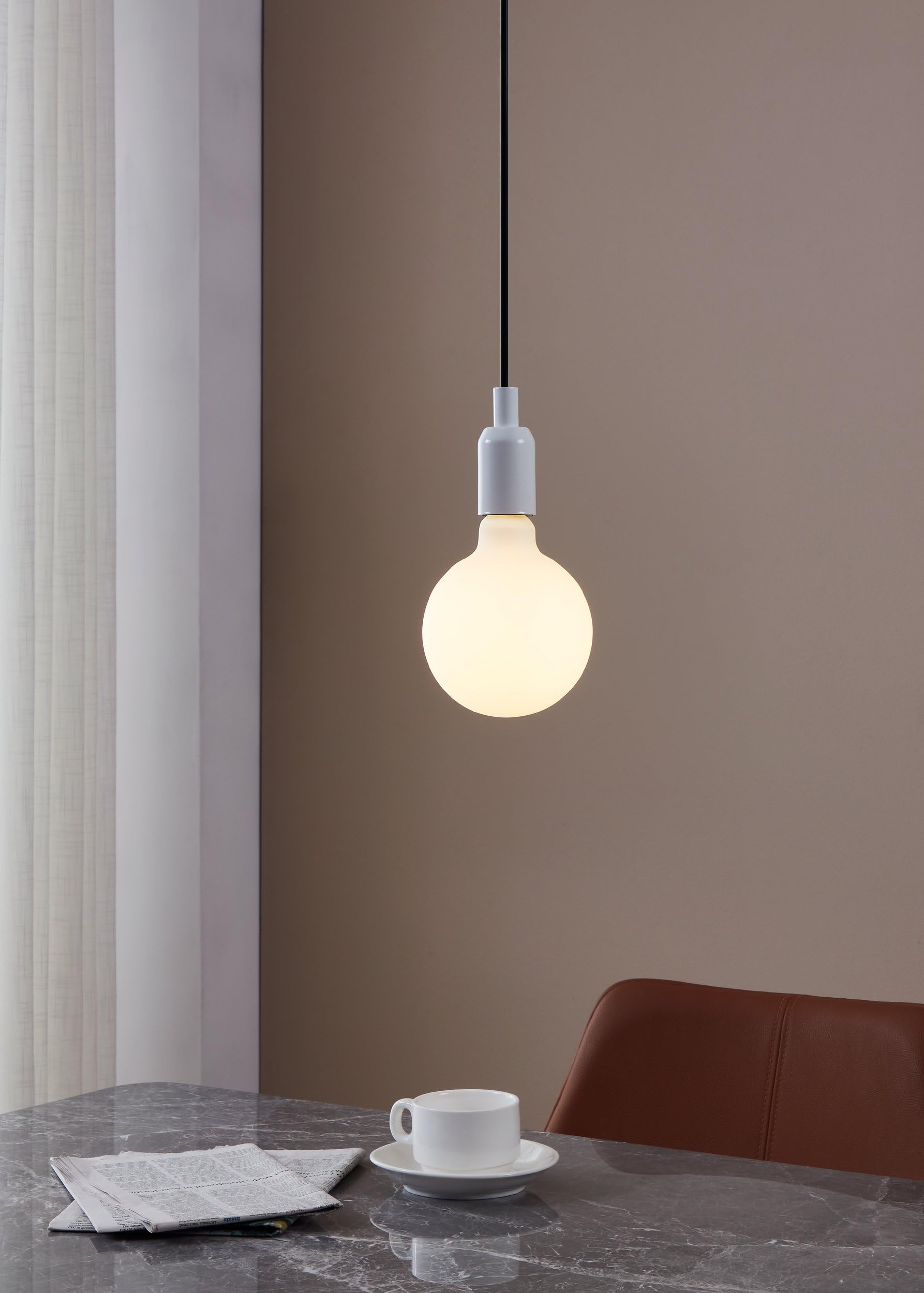 EGLO E27 LED Lampe dimmbar, Glühbirne Globe, 7,5 Watt (entspricht 60 Watt), 806 Lumen, Leuchtmittel warmweiß, 2700 K, Glühlampe opal weiß, G125, Ø 12,5 cm (Packung mit 5)