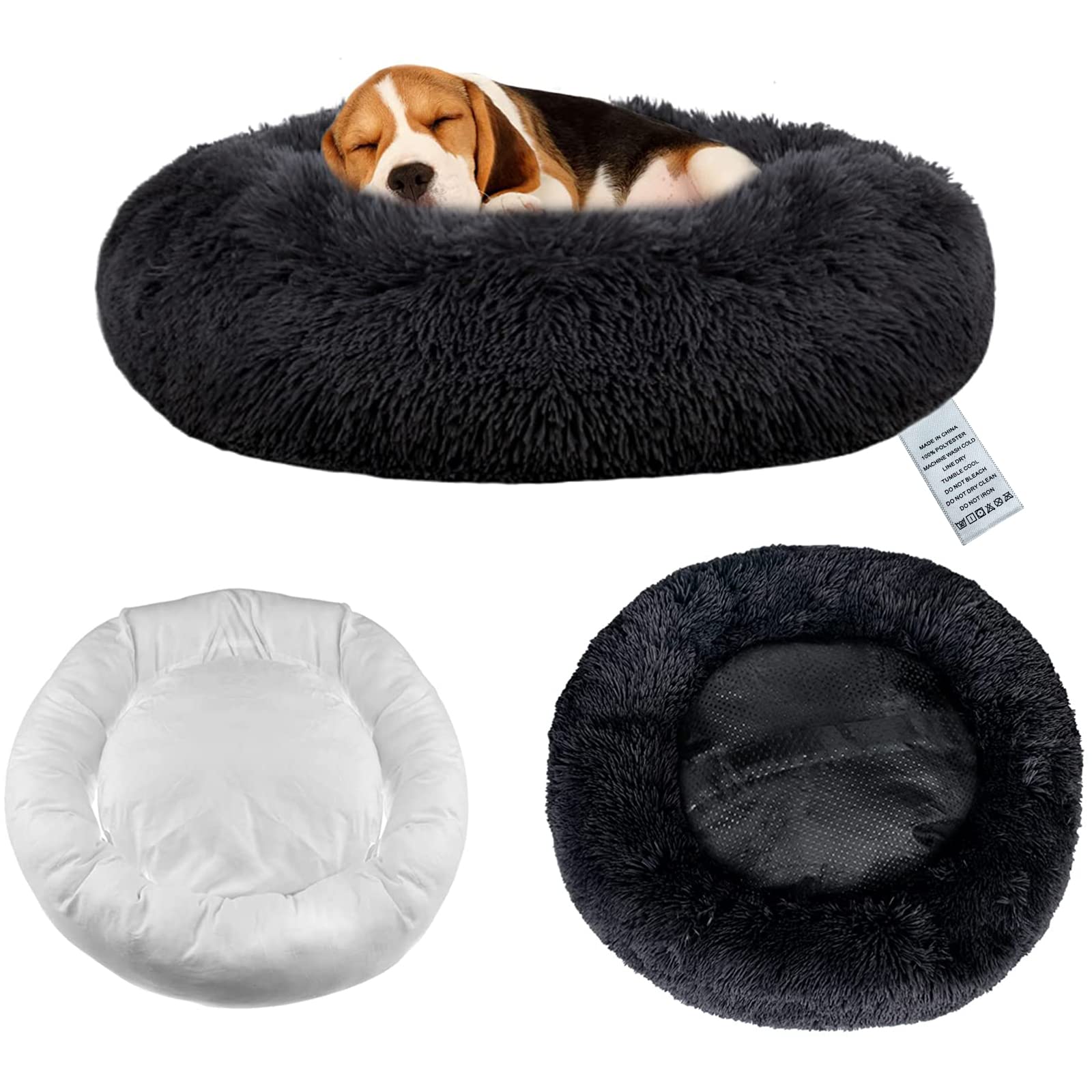 OKPOW Donut Dog Bed Large Washable