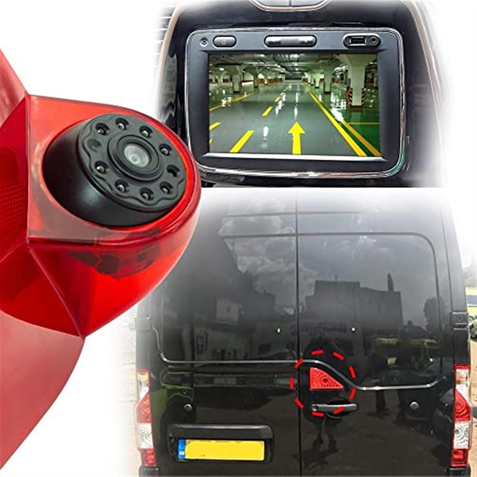Kamera cofania samochodu, dla Renault, NISSAN, NV400, Opel, Movano Van 2010-2016 Kamera cofania ze światłem hamowania Kamera cofania ze światłem hamowania Kamera cofania samochodu
