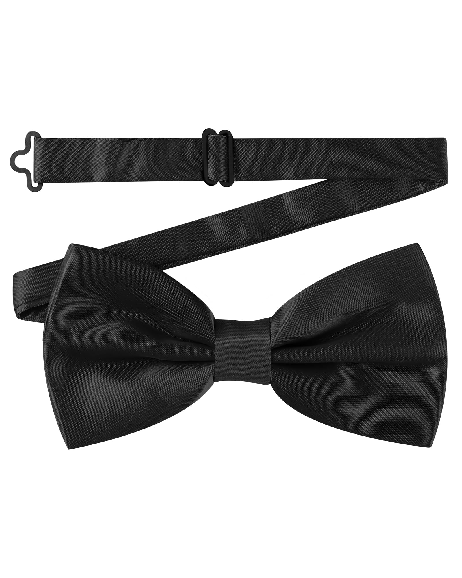 – Men's Pre Tied Bow Ties for Wedding Party Fancy Plain Adjustable Bowties Necktie