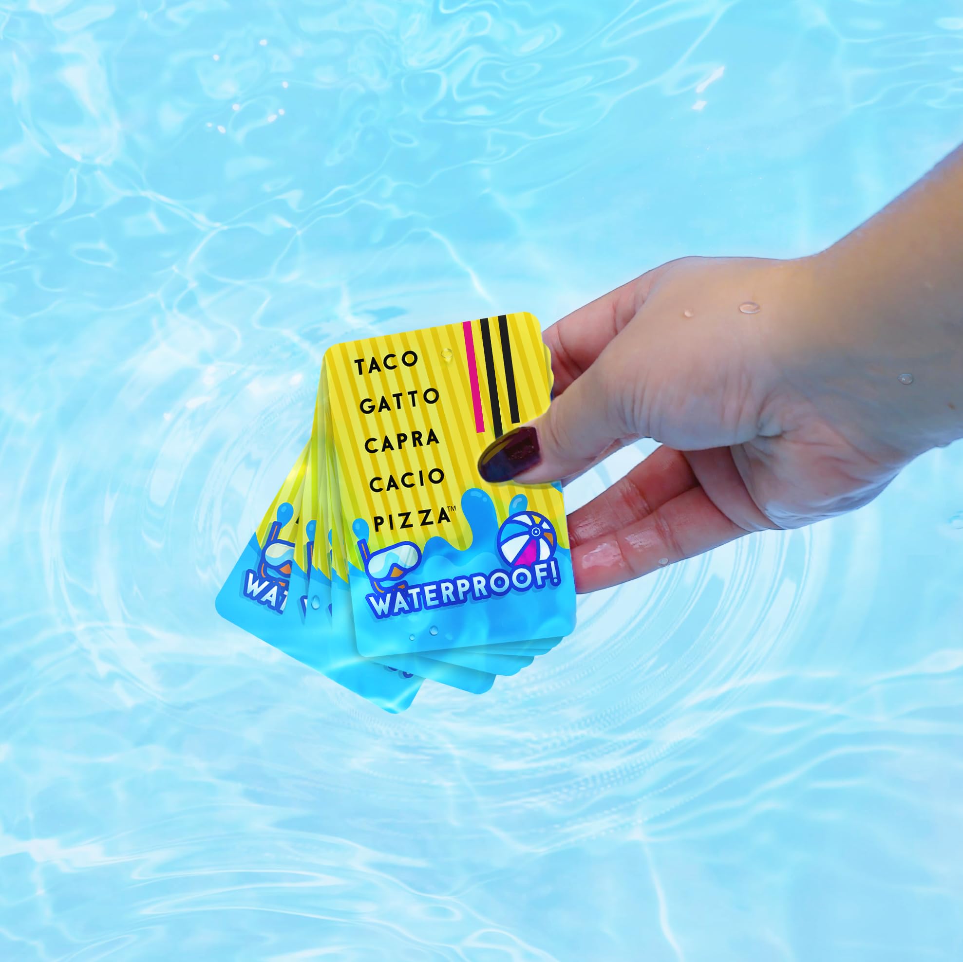 Taco Gatto Capra Cacio Pizza Waterproof - Gioco di carte per Adulti e Bambini dagli 8 Anni - 2-8 Giocatori - Durata 10min - Edizione Italiana