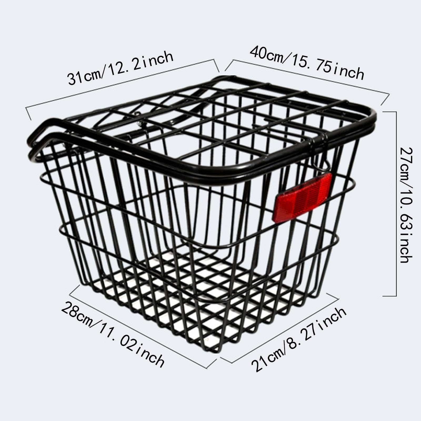 Menolana Back Seat Cargo Carrier Mountain Bike Rear Basket Heavy Duty Convenient Assemble Rear Bike Basket for Pet Transport Sturdy, with Lid