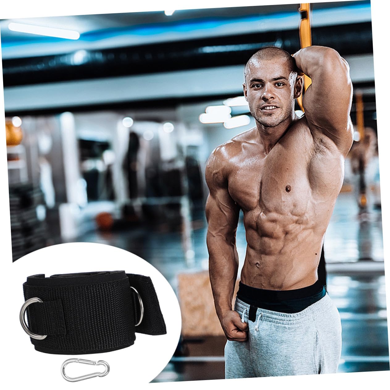 2 pezzi Fasce Fitness per Coscia in Nylon Leggere e Traspiranti Allenamento Gambe Elastici Esercizi Casa e Palestra per Estensioni e Curl