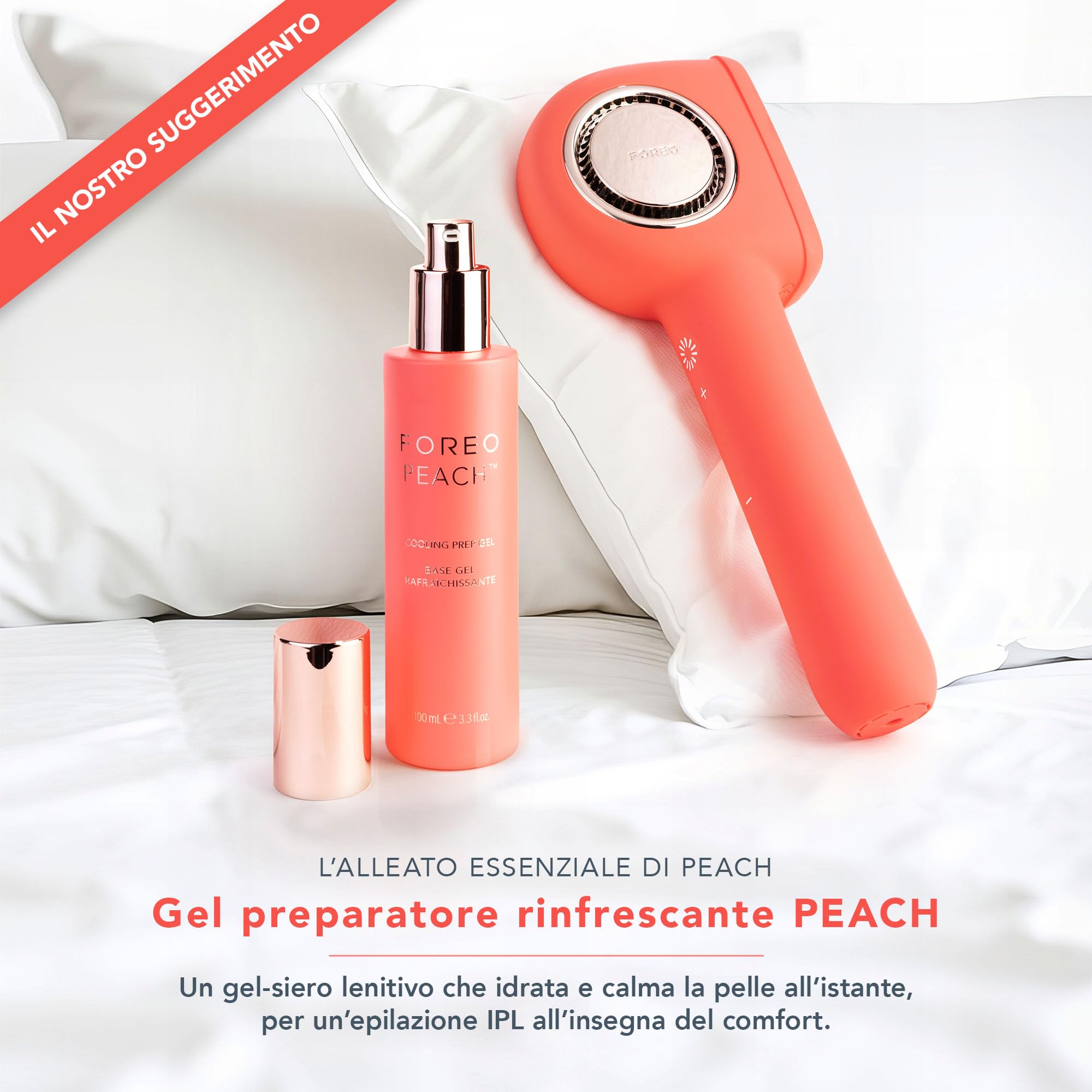 FOREO PEACH 2 Pro Max epilatore luce pulsata, depilatore corpo donna, uomo. Depilazione uomo, donna con epilazione IPL avanzata per viso, corpo. Pelle liscia, risultati duraturi
