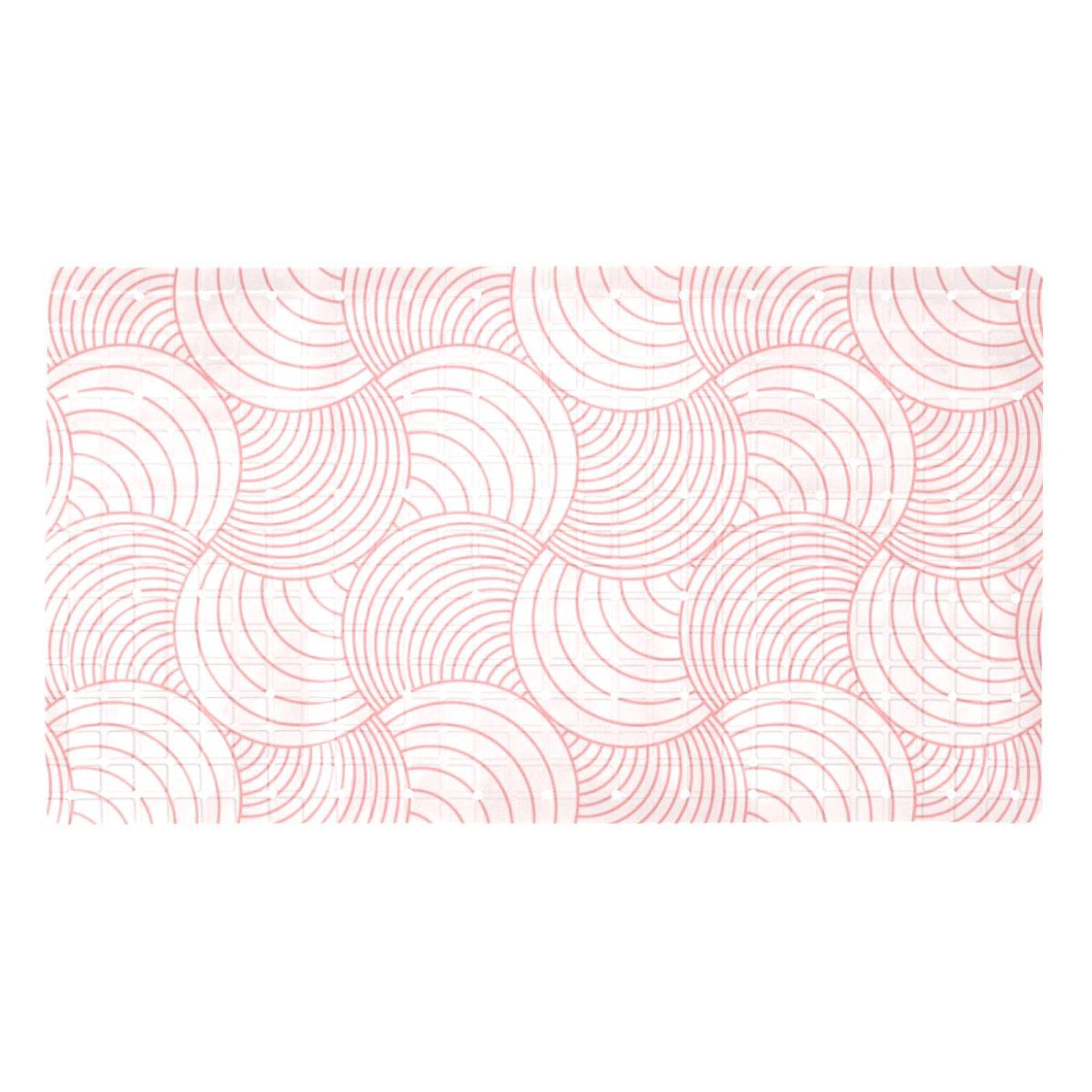 Tapis de bain antidérapant baignoire rose avec ventouses 40x70