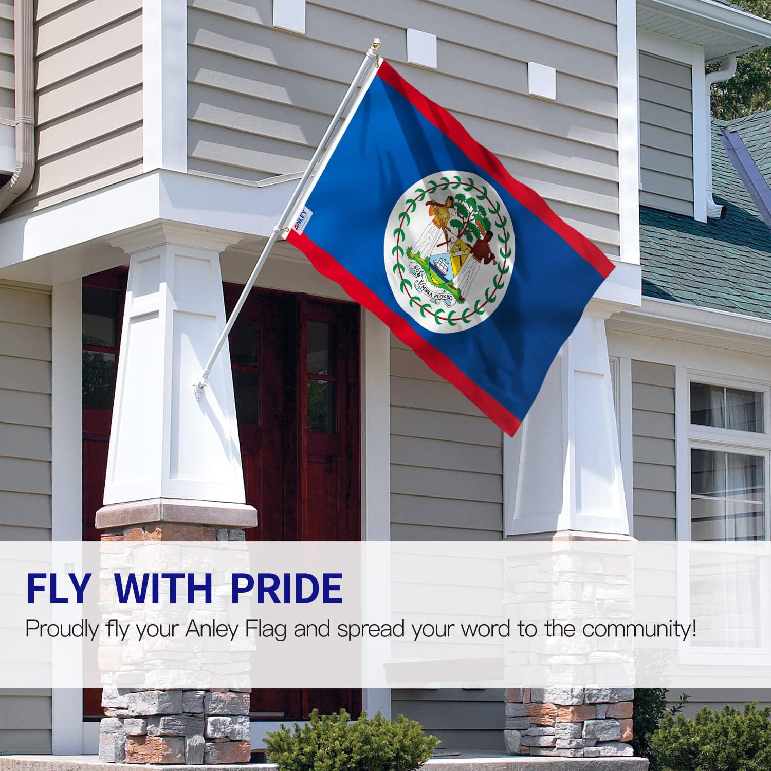 Belizean National Flag 3x5 Foot Polyester with Brass Grommets
