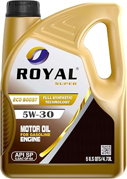 5W-30 Full Synthetic Engine Oil for Petrol Vehicles, API SP, 5 Quarts 5W-30, 5 U.S QTS 4.73 ltr
