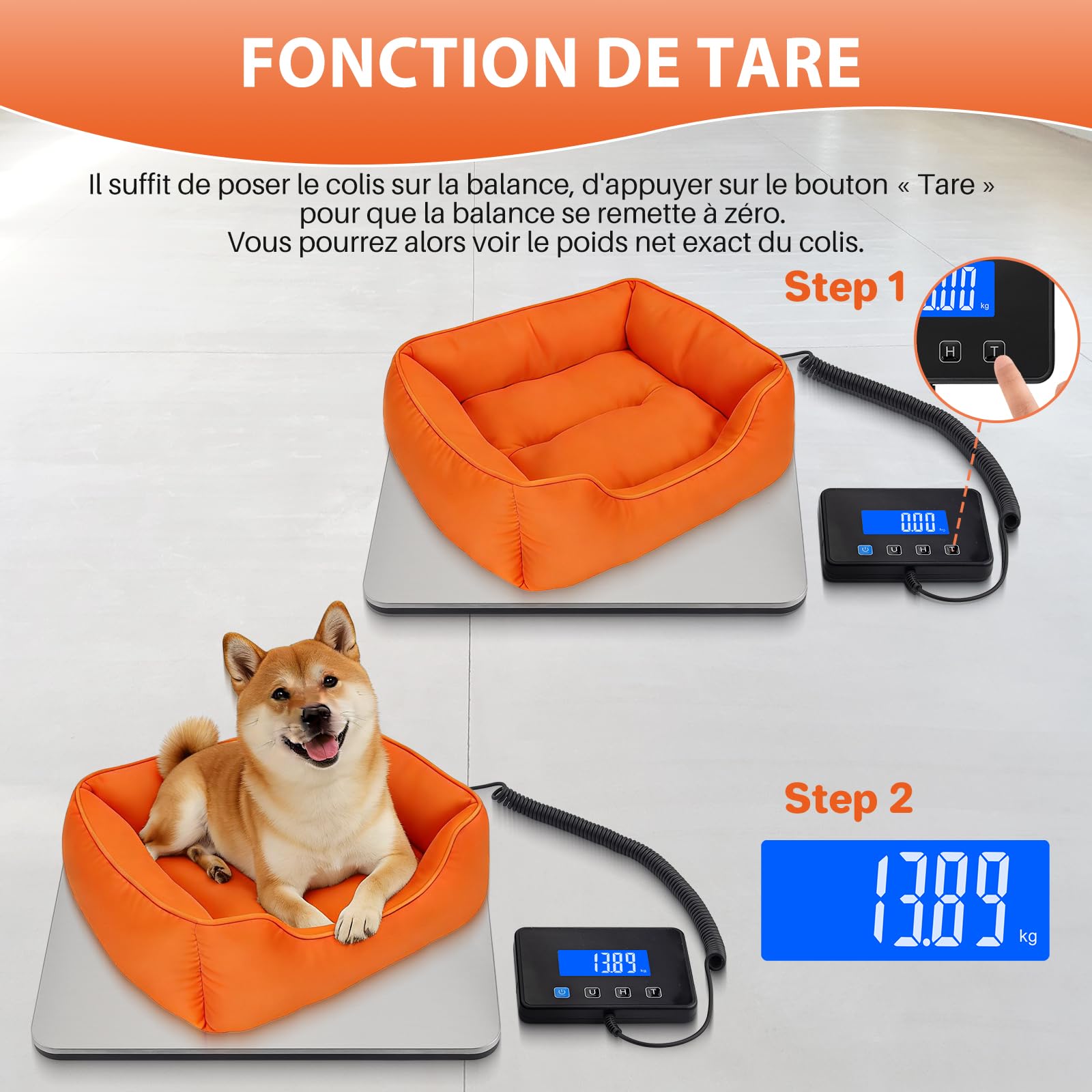 FUNYKICH Balance Colis Électronique 200 kg avec Batterie Rechargeable