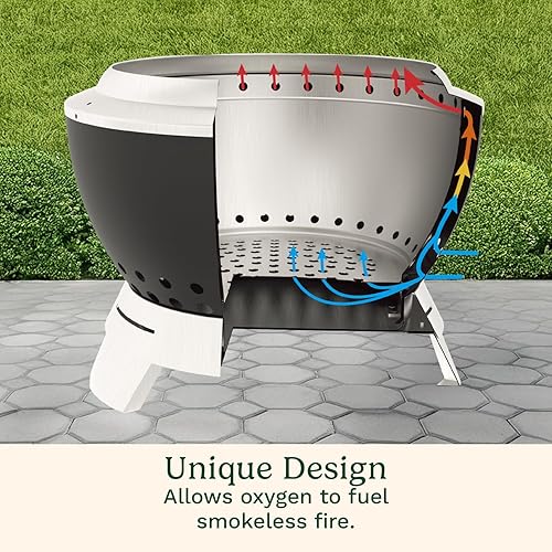 Miniatura 3 de Cuisinart COH-1900 Cleanburn - Fogata sin humo de 19.5 pulgadas con bandeja de cenizas fácil de limpiar
