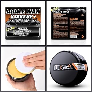 WEICA Ceramic-Boosted Carnauba Wax Paste - Triple-Layer Shield, Dust Repellent & Deep Gloss (200g w/Applicator)