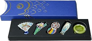 Kyo-Ware HTS517 Shimizu Ware Chopsticks Holder, Set of 5, Evening Festival