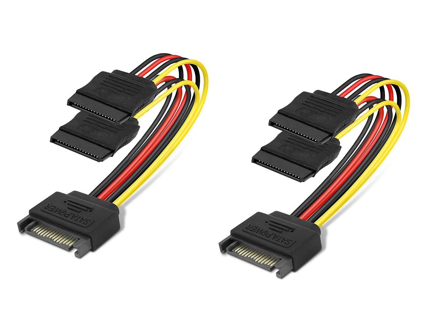 LipiWorld® SATA 15 Pin Male to 2 x 15 Pin Female Power Extension Y Splitter Cable Adapter (Pack Of 2) (B08X3HDZD2) Amazon Price History, Amazon Price Tracker
