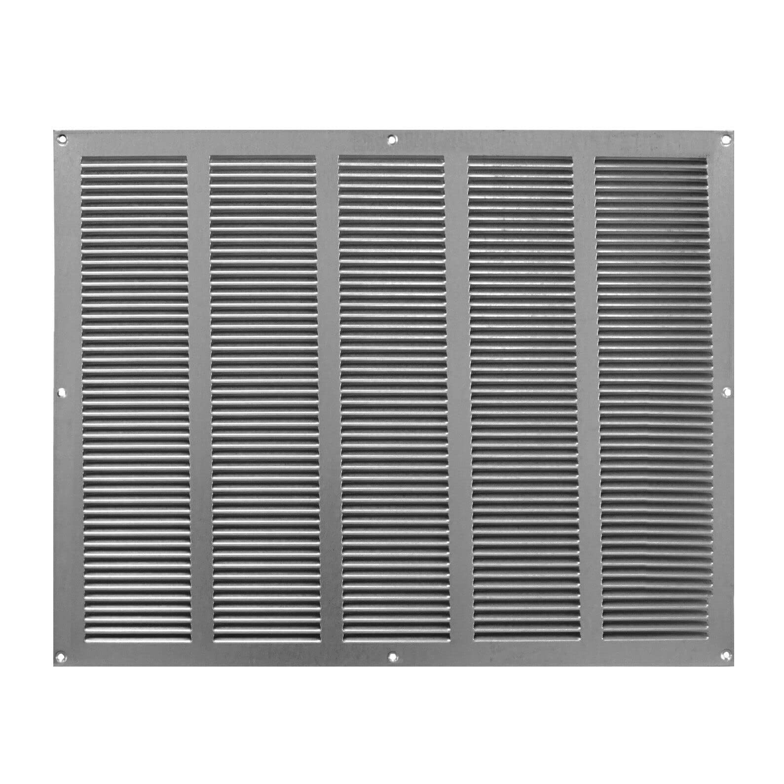 Prostko Ltd Silver Galvanised Steel Air Vent Grille / 500Mm X 400Mm / With Fly Screen – Anti Insect Mesh/Modern Flat Duct Cover