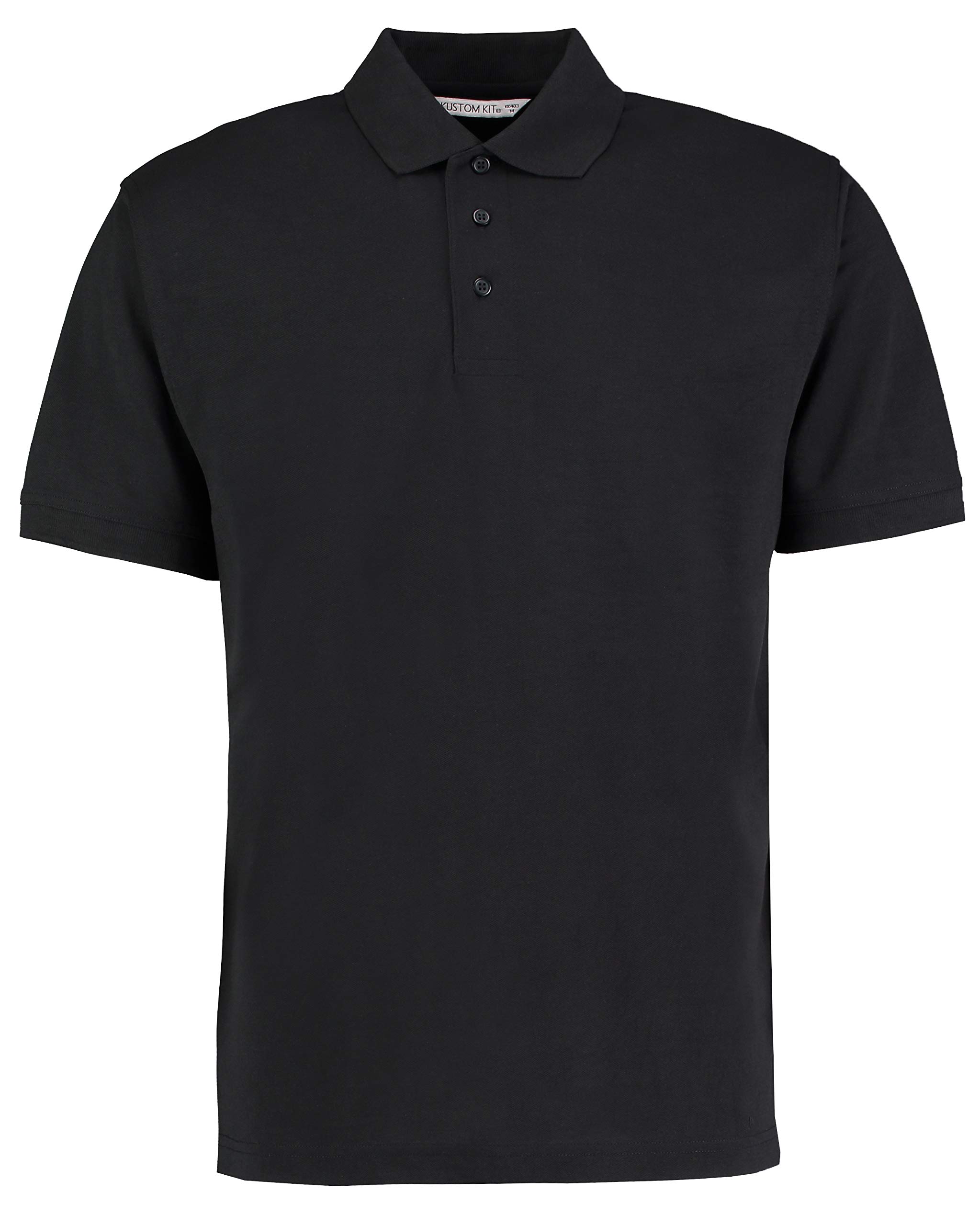 Kustom Kit Unisex Comfort Finish Klassic Polo Shirt Black 4XL