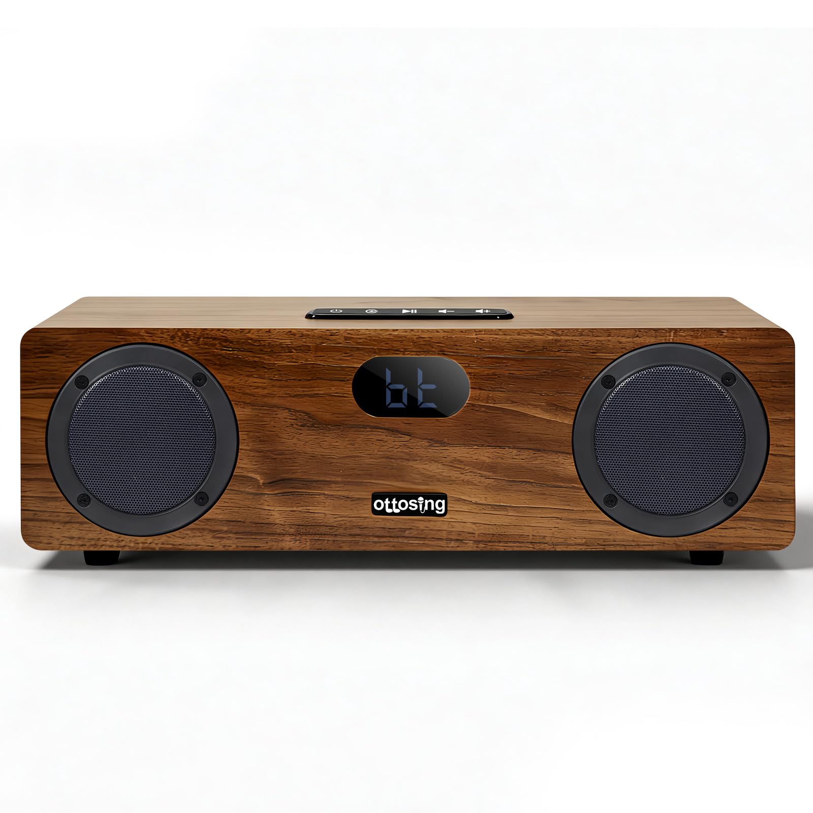 Altoparlante Bluetooth a 2.0 canali 40 W, Bluetooth 5.0 con ottico/coassiale/HDMI ARC/AUX/USB, DSP Tuning altoparlante in legno supporta MP3/WAV, suono stereo per casa/interno