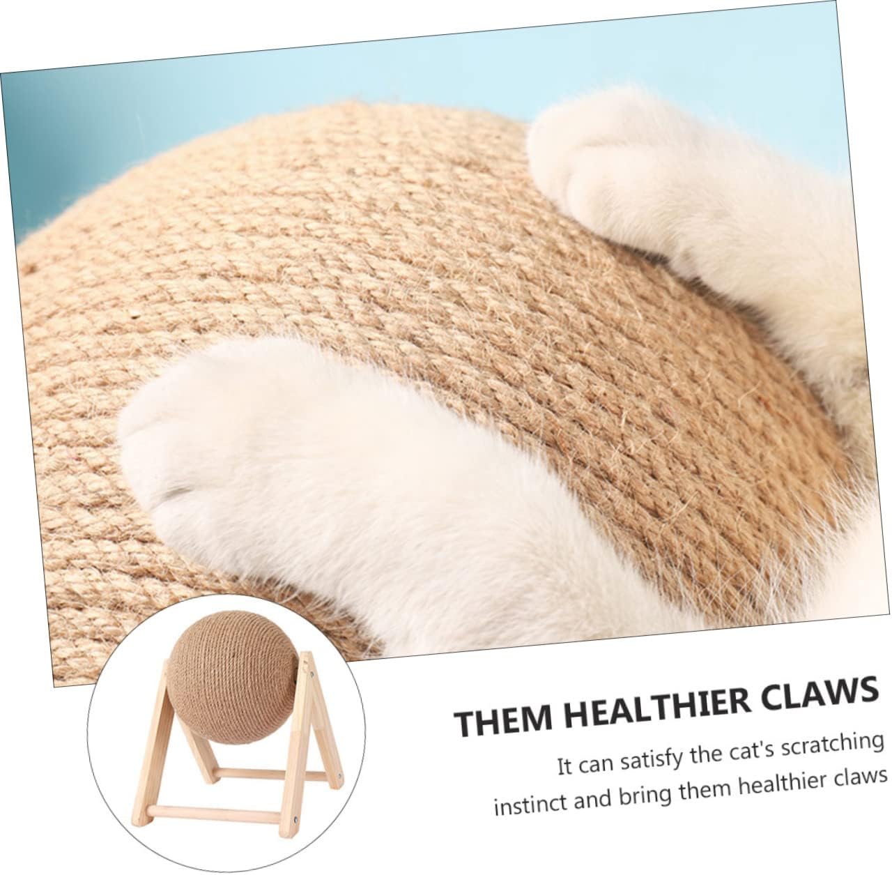 Sturdy Cat Scratcher Toy Interactive Kitten Scratch Ball Cat Furniture Pet Accessory