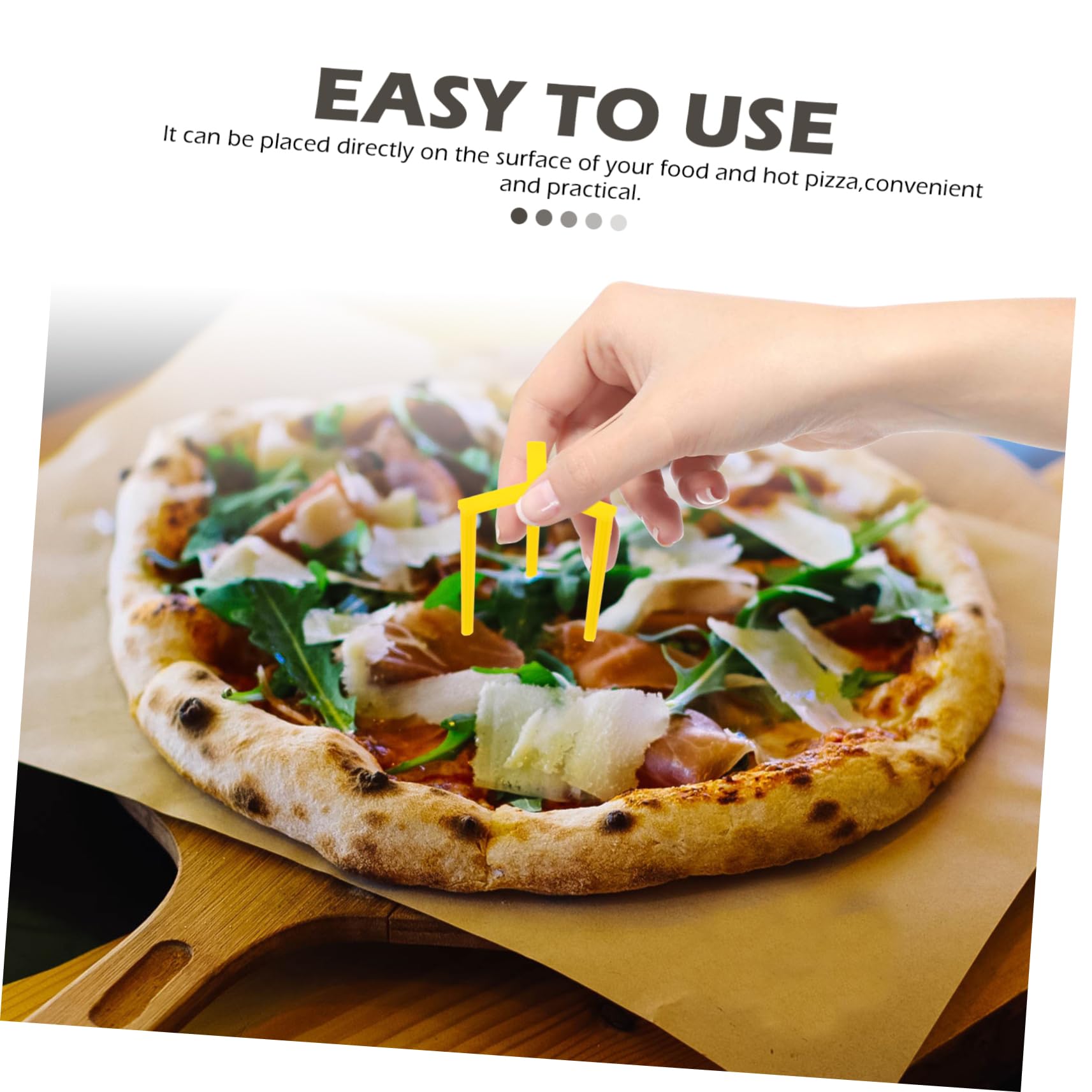 FUNOMOCYA Pizza Serving Stand 200pcs Reusable Plastic Holder Triangular Support Frame for Pizzerias