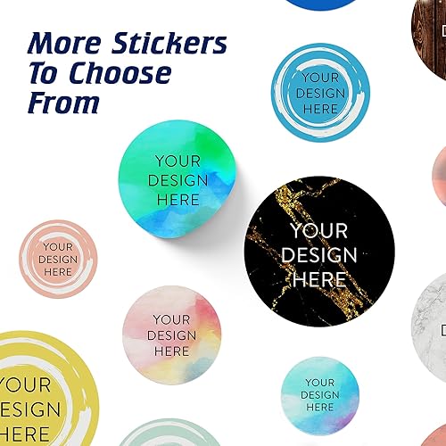 Vista 626 de DayStar Custom Signs & Design - 100 adhesivos de vinilo personalizables, con texto, imagen, diseño y logotipo; adhesivos para logotipo de embalaje