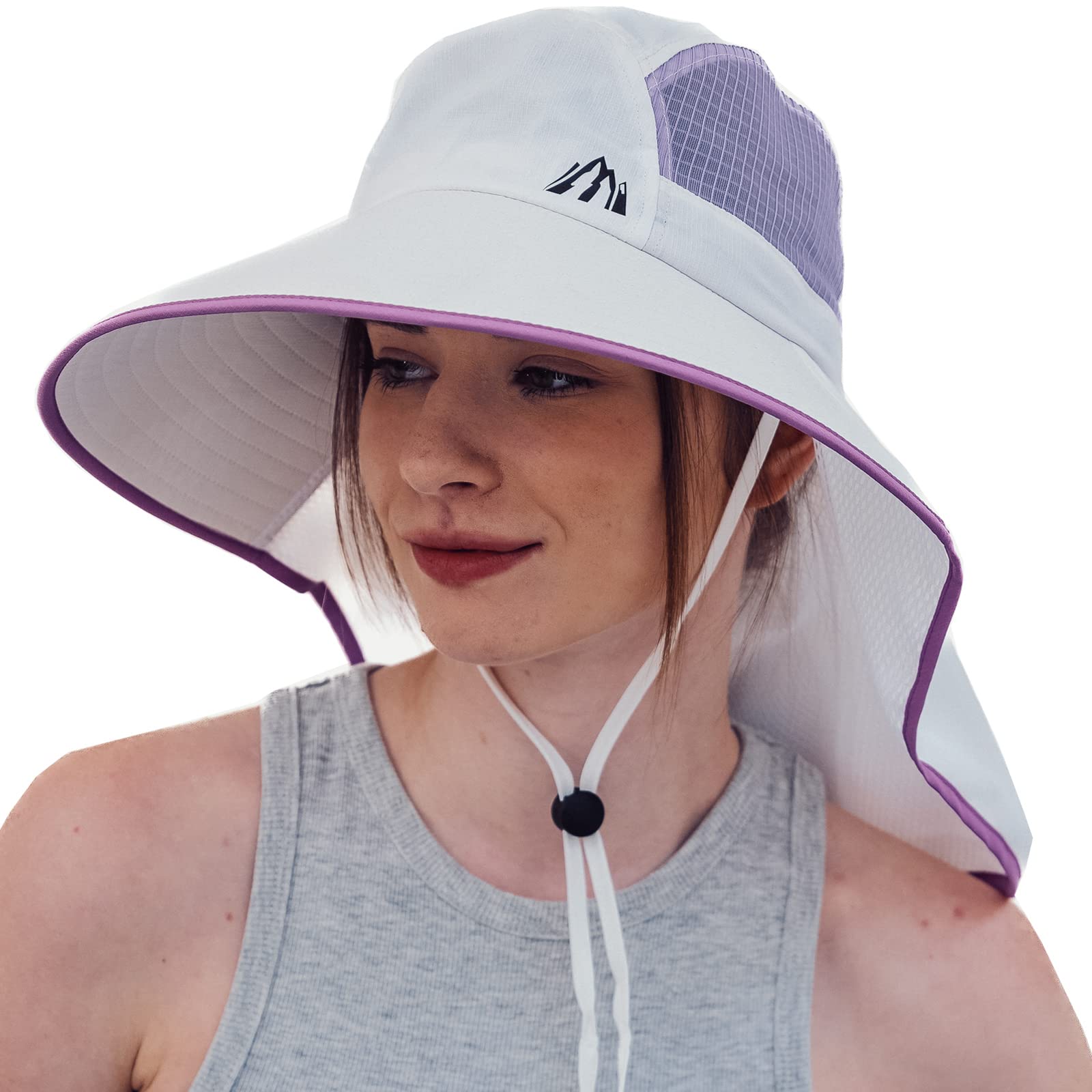 AHAHA Sombrero de sol para mujer, borde ancho, sombrero de protección solar, sombrero de verano para mujer, UPF50, gorro de pescador con solapa grande