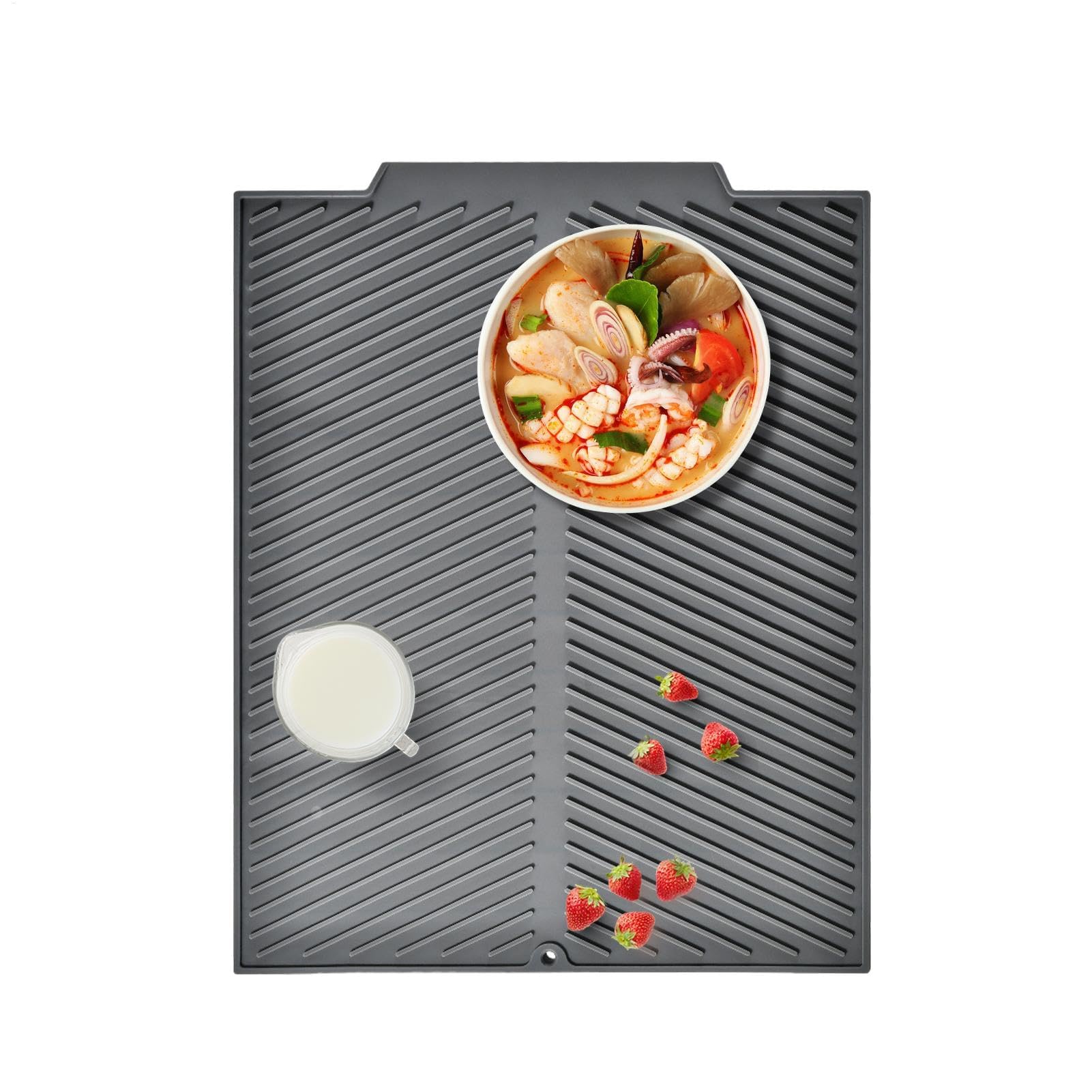 Tappetino scolapiatti in silicone, antiscivolo, tappetino scolapiatti pieghevole, tappetino assorbente per asciugare facilmente in cucina o nel lavandino