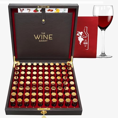 Kit de aroma de vino, juego de aroma de degustación y olor para vinos blancos y tintos, 80 aromas, regalo educativo de capacitación - principiantes