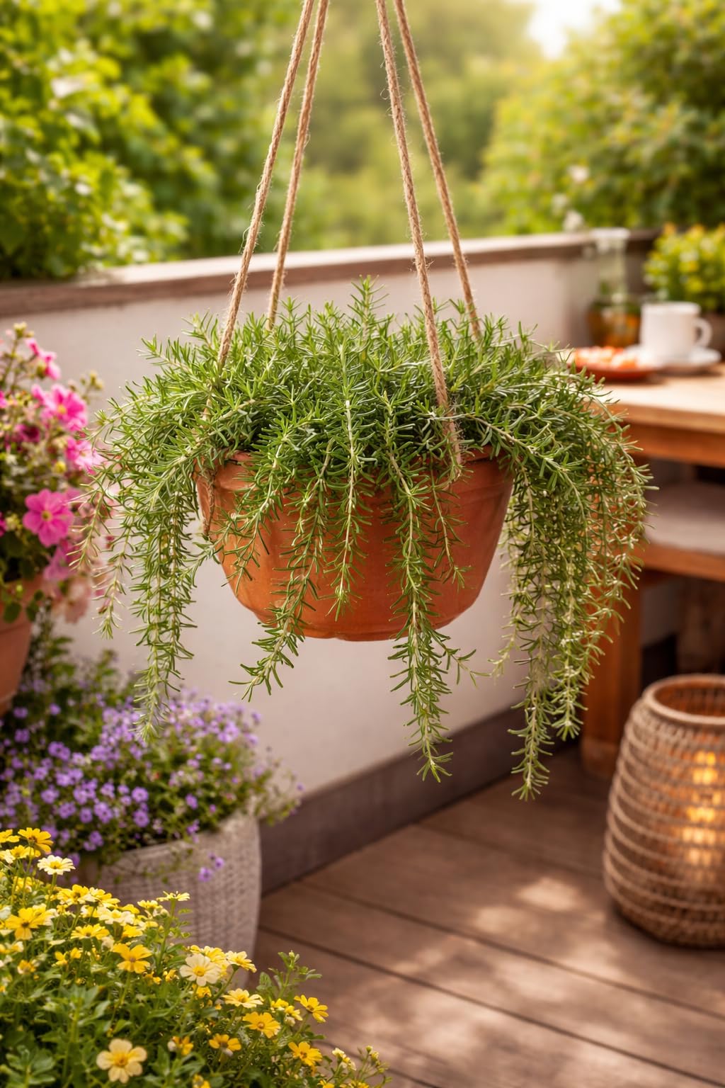 Hngender Rosmarin Prostratus  Kriechender Rosmarin im 3L-Topf |  Winterharte, immergrne & aromatische Kruterpflanze | Pflegeleicht fr  Garten, Balkon & Kche : Amazon.de: Garten