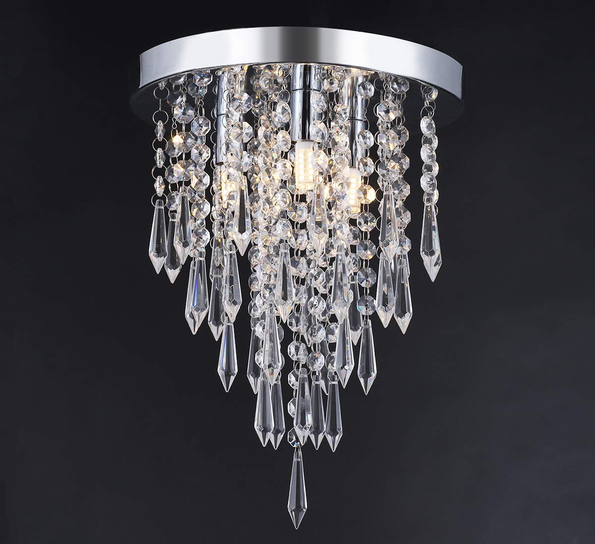 Buy Mini Crystal Chandelier,Modern Crystal Flush Mount Ceiling