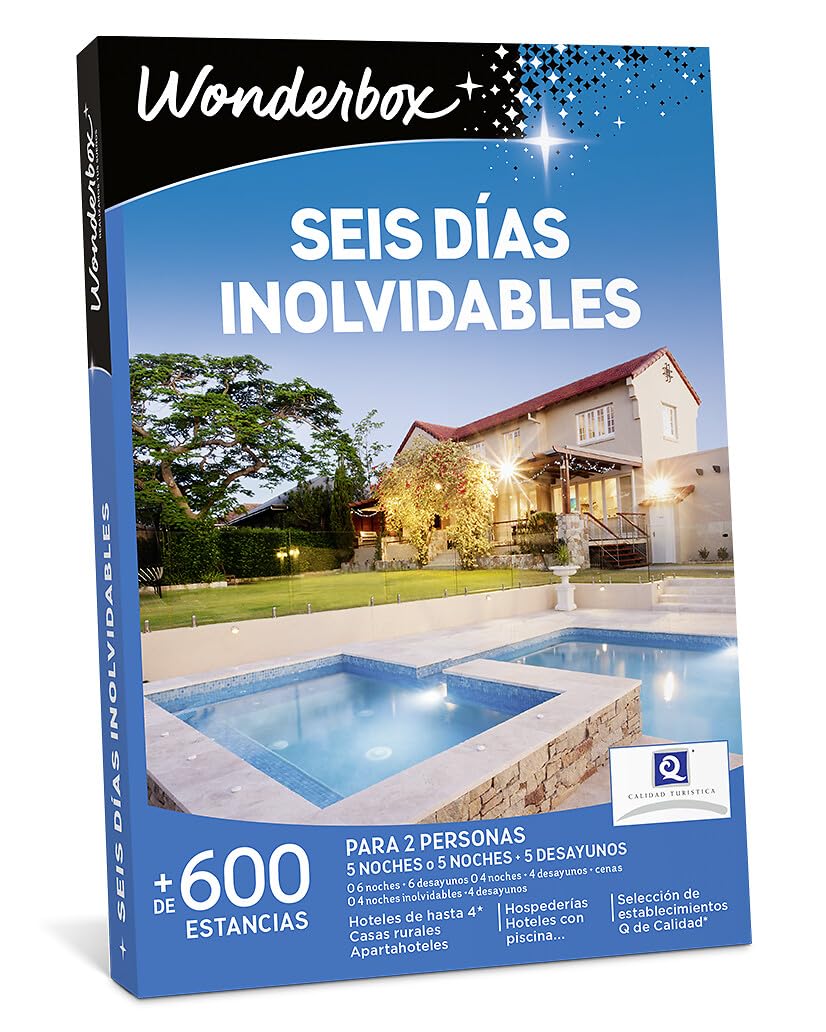 WONDERBOX Caja Regalo - Seis DÍAS INOLVIDABLES - 550 estancias en España y Europa