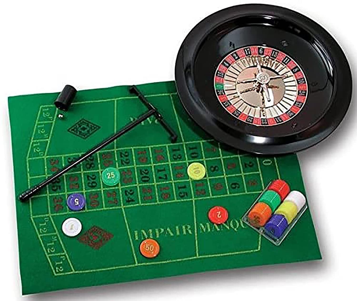 Ensemble De Jeu De Roulette De Casino 10 Pouces, Plateau Tournant De Roulette en Bois, Accessoires De Bureau, Parfait for Une Soirée De Jeu À La Maison Ou Une Fête