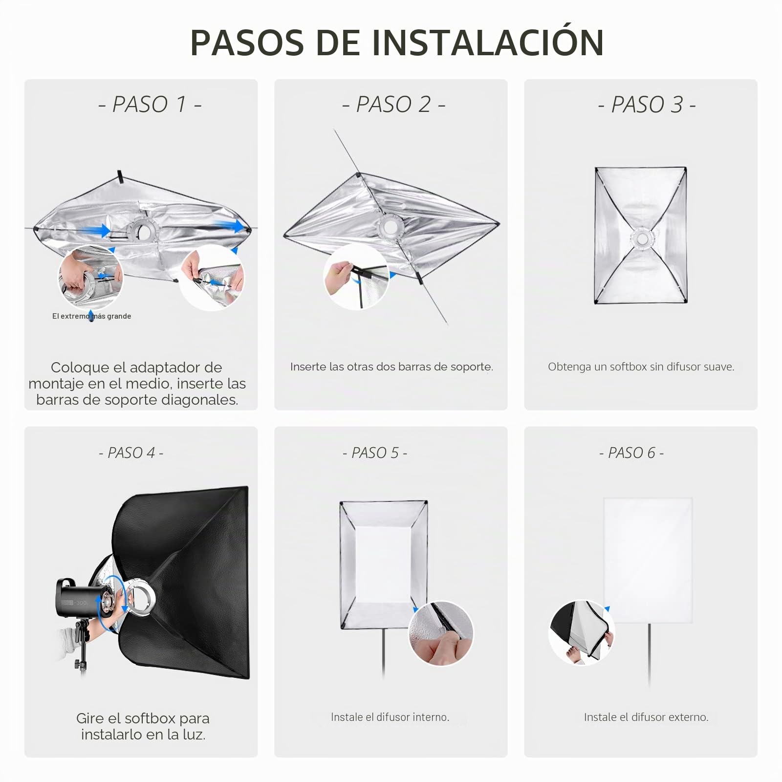 NEEWER 60 X 90cm/23,6" X 35,4" Difusor de Luz Suave Softbox Rectangular, Compatible con NEEWER S10 - 300W/400W/300W PRO/400W PRO/Vision 4/CB60/CB100/CB150 y Otras Luces de Montaje Bowens, con Bolsa