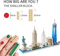 Vista 6 de Juego de bloques de construcción, modelo de arquitectura New York Skylines, bloques de construcción, 3452 piezas, micro ladrillos de construcción