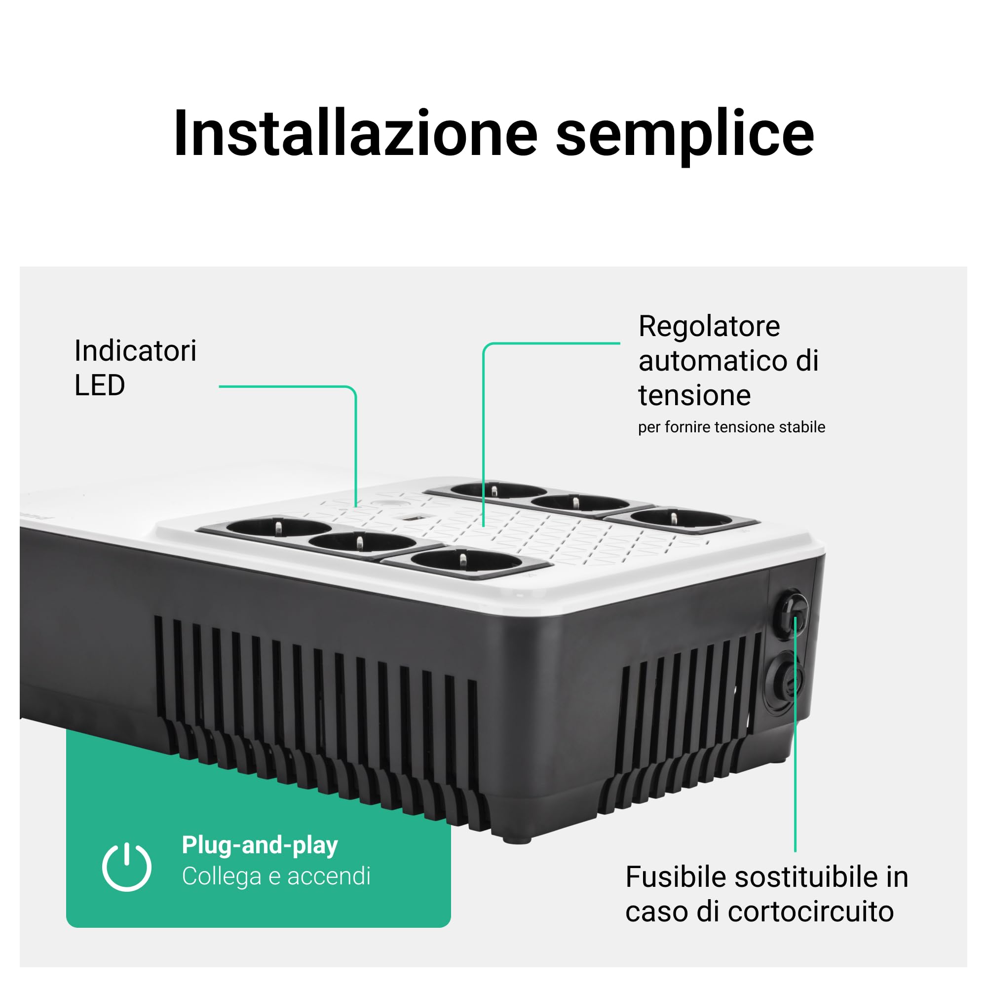 Legrand Keor Multiplug UPS 800 VA 480 W Gruppo di Continuità PC