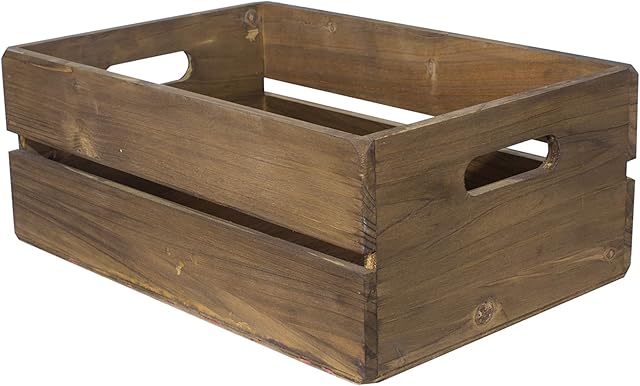 Greenleaves Vintage Wooden Apple Crates Display Plants Fruits Storage Easter Gift Hamper (Large)