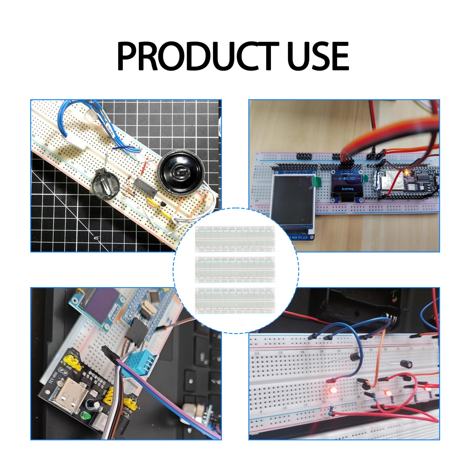 3pcs PCB 830 Punti Senza Saldatura per Prototipo Modellare,breadboard kit,Compatibili con Arduino, Raspberry Pi 2 3 4, per Progetti di Elettronica e Modellismo